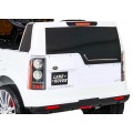 Dětské elektrické auto Land Rover Discovery bílé + dálkové ovládání EVA kola pomalý start MP3 rádio