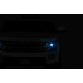Dětské elektrické auto Land Rover Discovery bílé + dálkové ovládání EVA kola pomalý start MP3 rádio