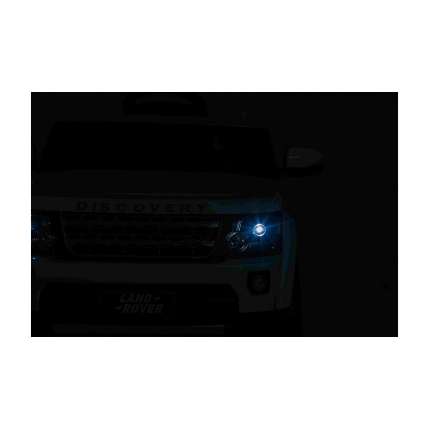 Dětské elektrické auto Land Rover Discovery bílé + dálkové ovládání EVA kola pomalý start MP3 rádio