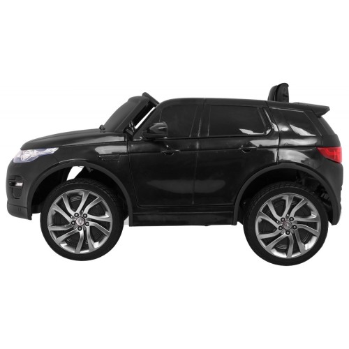 Land Rover Discovery Kids černá + dálkové ovládání + 5bodové pásy + nastavení sedadla + EVA + MP3 LED