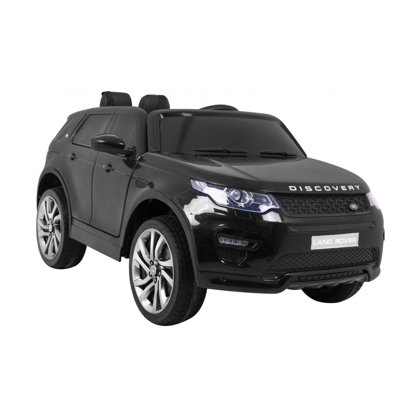 Land Rover Discovery Kids černá + dálkové ovládání + 5bodové pásy + nastavení sedadla + EVA + MP3 LED