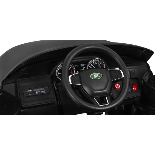 Land Rover Discovery Kids černá + dálkové ovládání + 5bodové pásy + nastavení sedadla + EVA + MP3 LED