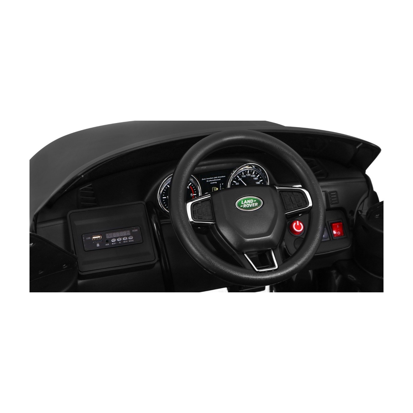 Land Rover Discovery Kids černá + dálkové ovládání + 5bodové pásy + nastavení sedadla + EVA + MP3 LED