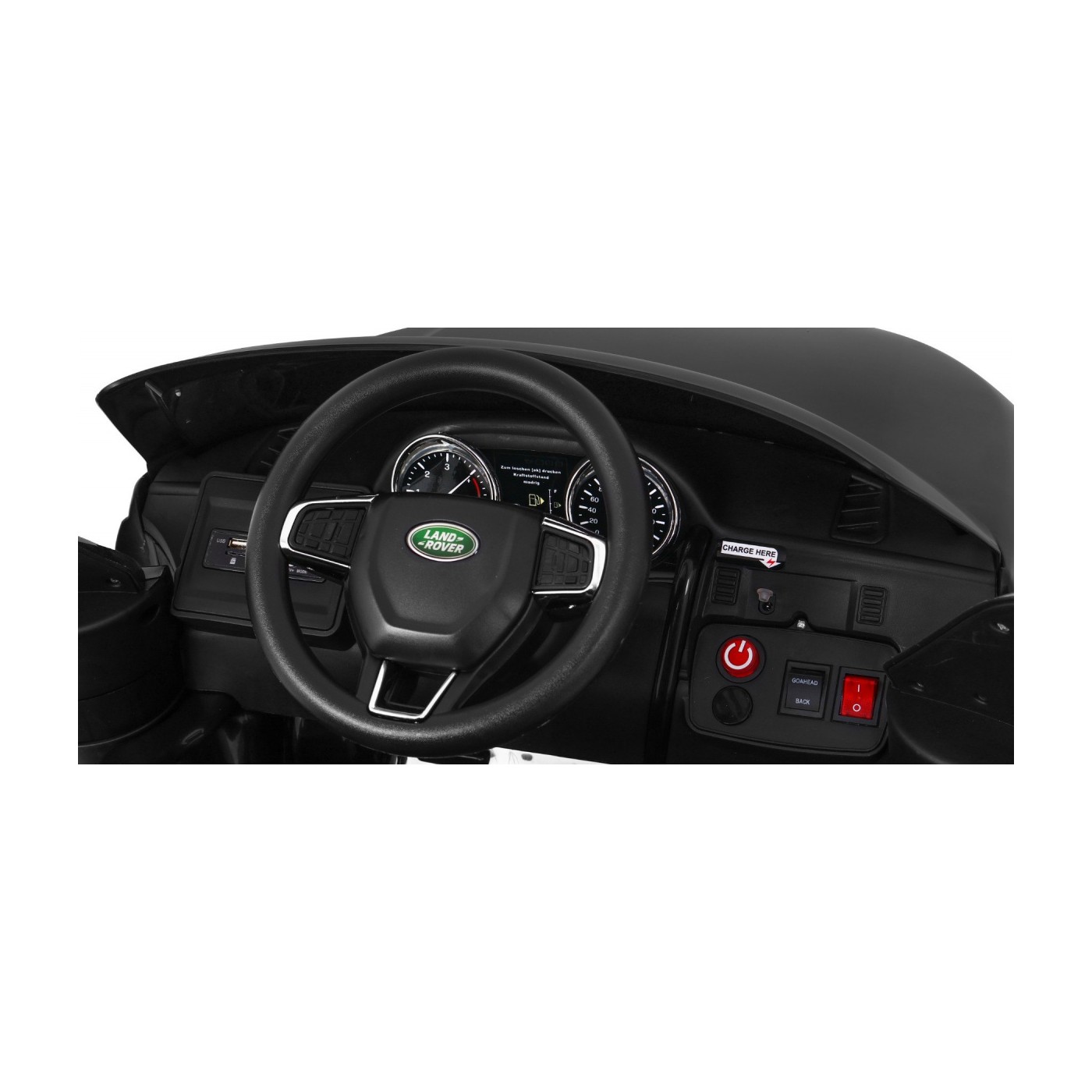 Land Rover Discovery Kids černá + dálkové ovládání + 5bodové pásy + nastavení sedadla + EVA + MP3 LED