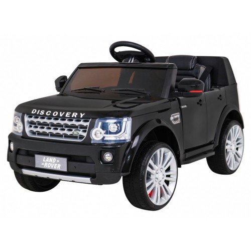 Dětské elektrické auto Land Rover Discovery černé + dálkové ovládání EVA kola pomalý start MP3 rádio