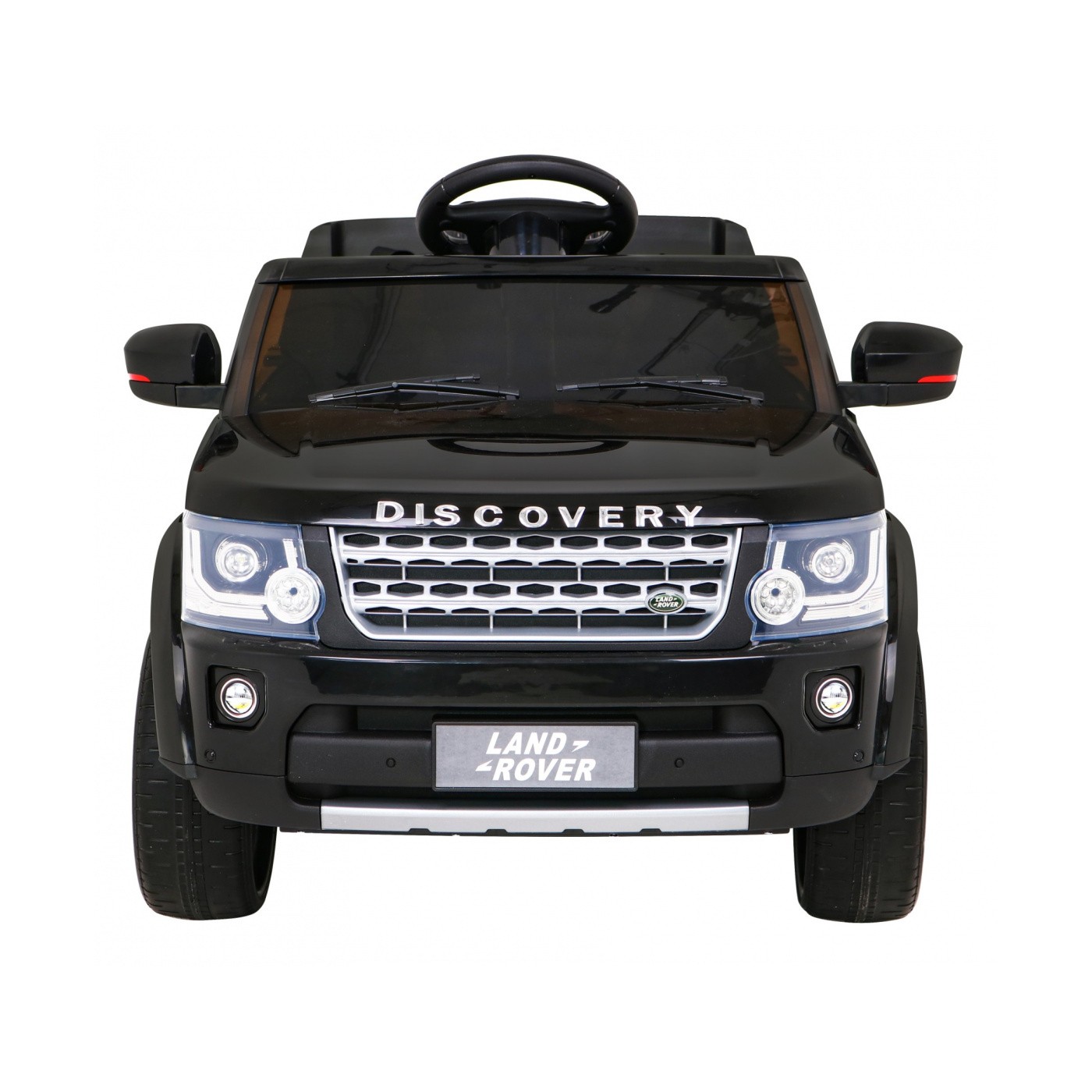 Dětské elektrické auto Land Rover Discovery černé + dálkové ovládání EVA kola pomalý start MP3 rádio