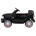 Dětské elektrické auto Land Rover Discovery černé + dálkové ovládání EVA kola pomalý start MP3 rádio