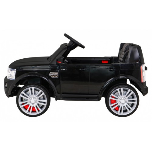 Dětské elektrické auto Land Rover Discovery černé + dálkové ovládání EVA kola pomalý start MP3 rádio