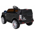 Dětské elektrické auto Land Rover Discovery černé + dálkové ovládání EVA kola pomalý start MP3 rádio