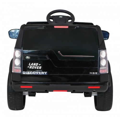 Dětské elektrické auto Land Rover Discovery černé + dálkové ovládání EVA kola pomalý start MP3 rádio