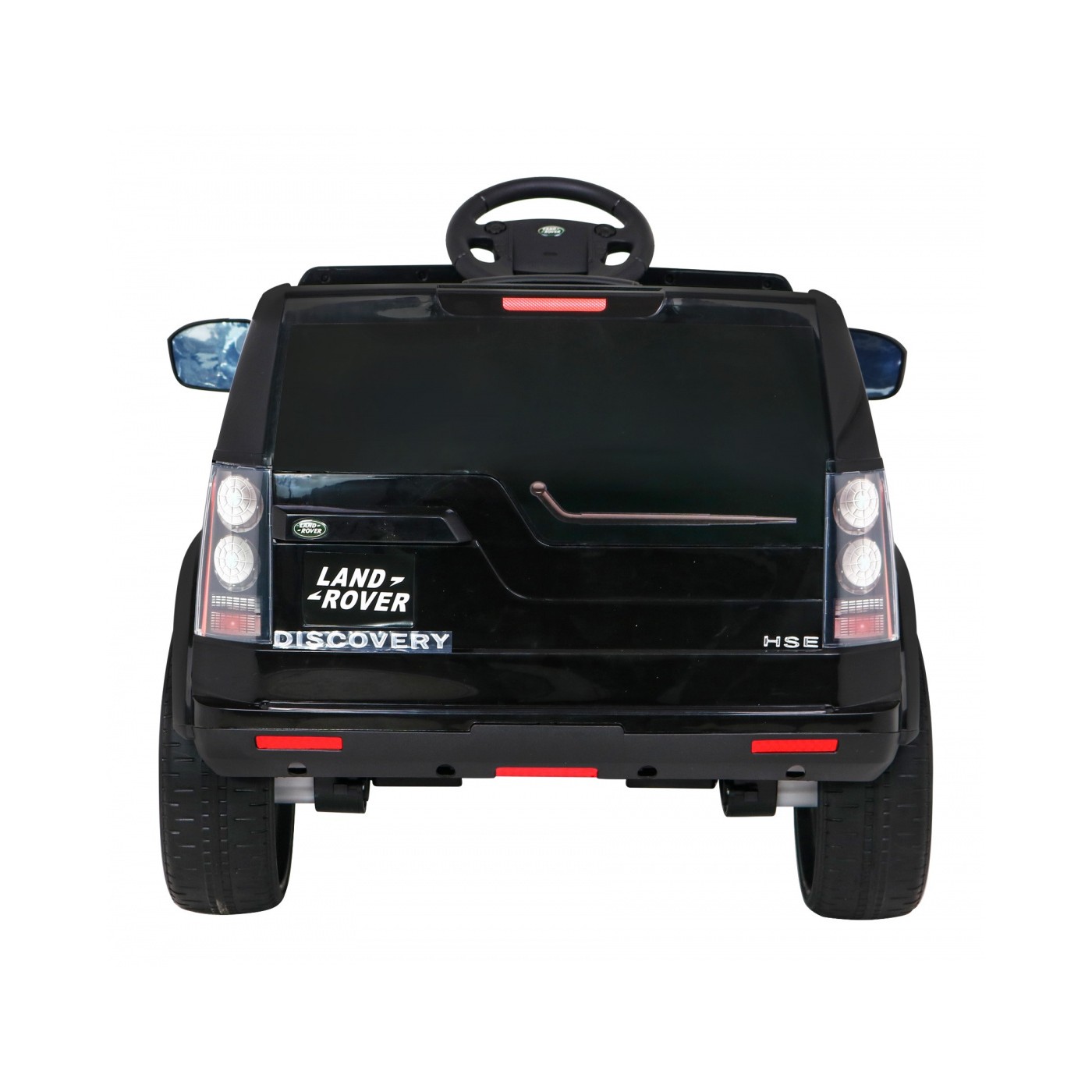 Dětské elektrické auto Land Rover Discovery černé + dálkové ovládání EVA kola pomalý start MP3 rádio