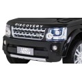 Dětské elektrické auto Land Rover Discovery černé + dálkové ovládání EVA kola pomalý start MP3 rádio