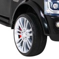 Dětské elektrické auto Land Rover Discovery černé + dálkové ovládání EVA kola pomalý start MP3 rádio