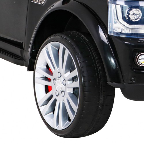 Dětské elektrické auto Land Rover Discovery černé + dálkové ovládání EVA kola pomalý start MP3 rádio