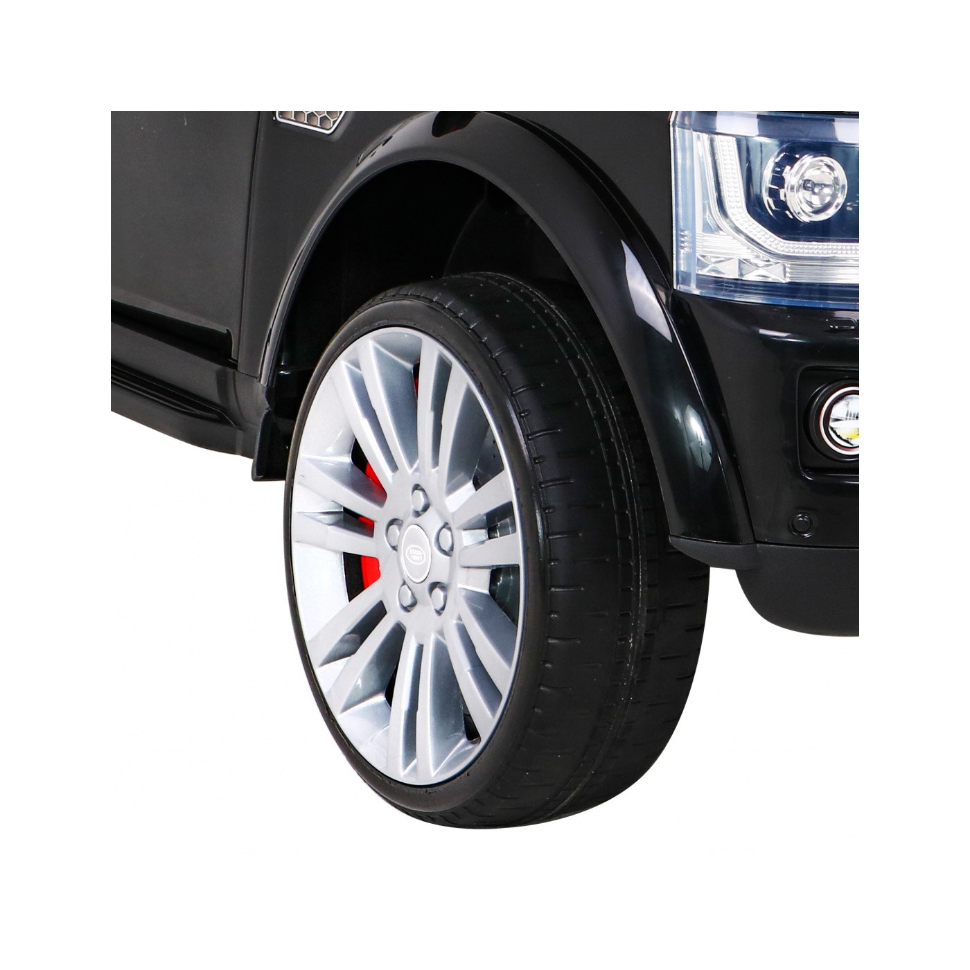 Dětské elektrické auto Land Rover Discovery černé + dálkové ovládání EVA kola pomalý start MP3 rádio