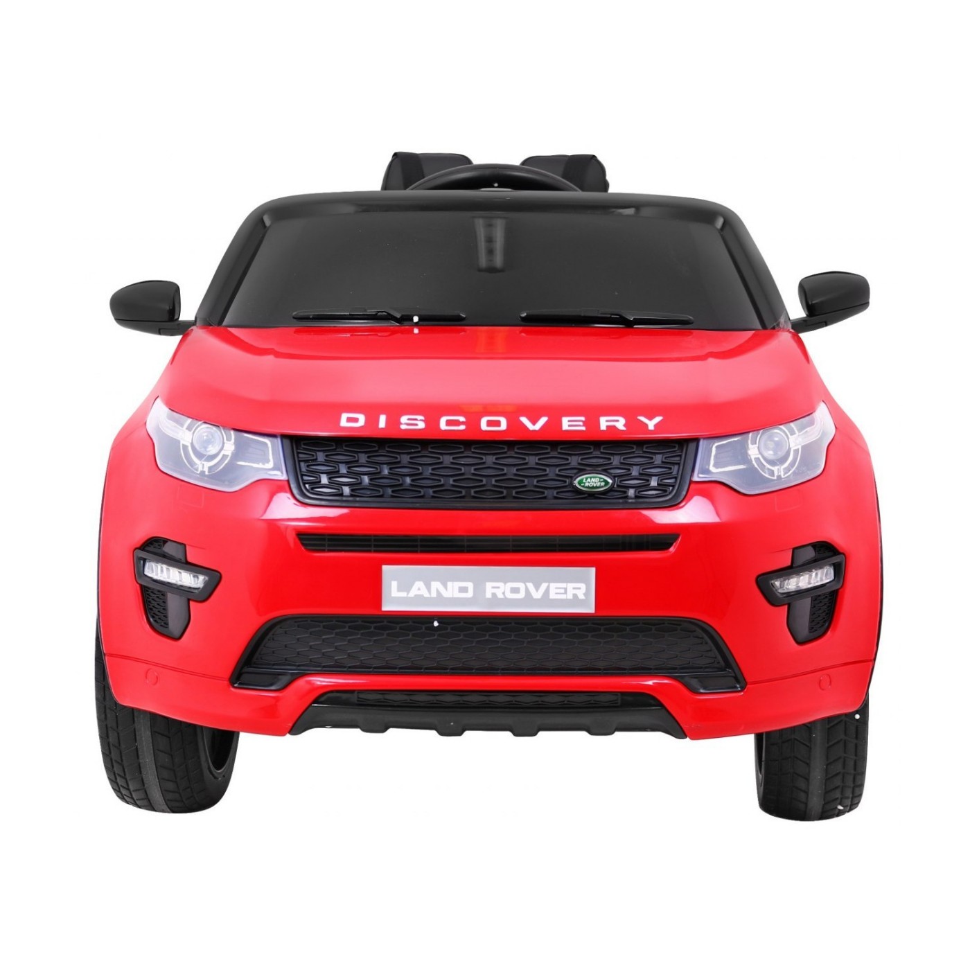 Land Rover Discovery Kids červená + dálkové ovládání + 5bodové pásy + nastavení sedadla + EVA + MP3 LED