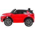 Land Rover Discovery Kids červená + dálkové ovládání + 5bodové pásy + nastavení sedadla + EVA + MP3 LED