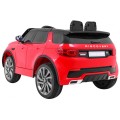 Land Rover Discovery Kids červená + dálkové ovládání + 5bodové pásy + nastavení sedadla + EVA + MP3 LED