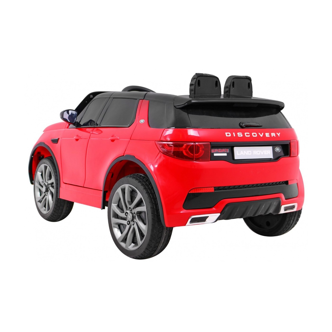 Land Rover Discovery Kids červená + dálkové ovládání + 5bodové pásy + nastavení sedadla + EVA + MP3 LED