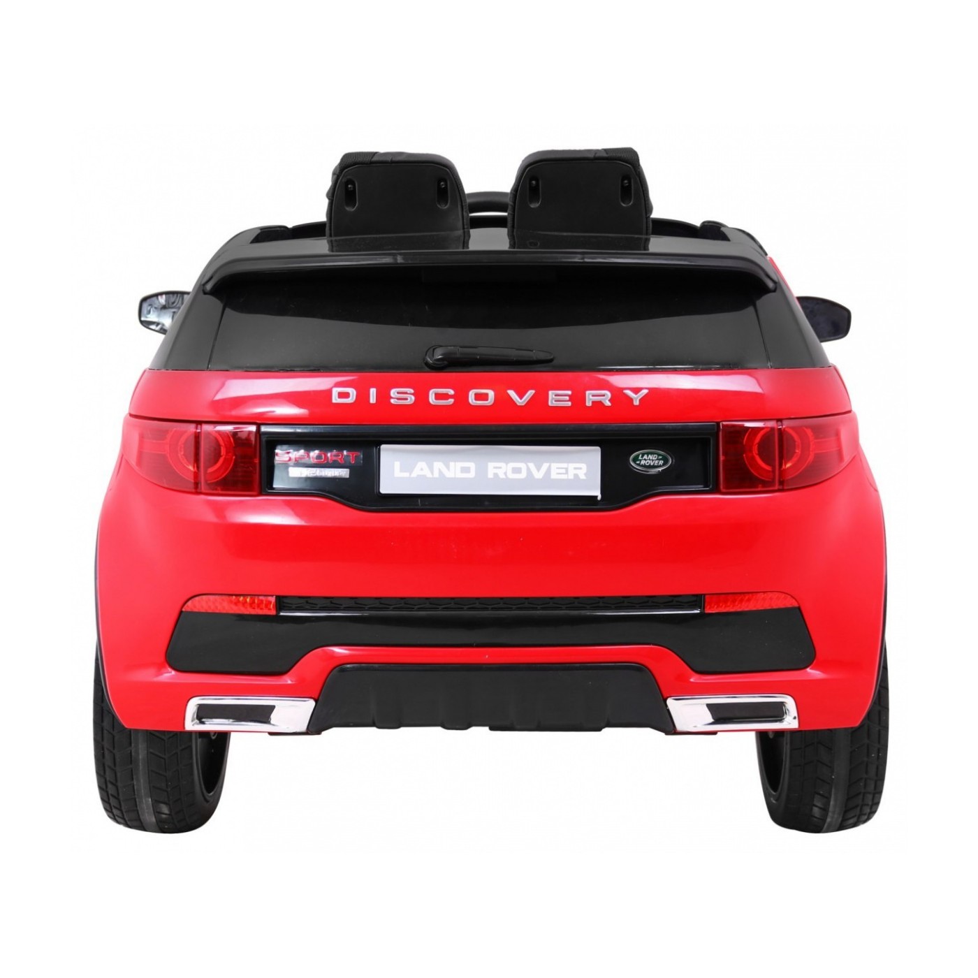Land Rover Discovery Kids červená + dálkové ovládání + 5bodové pásy + nastavení sedadla + EVA + MP3 LED