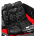 Land Rover Discovery Kids červená + dálkové ovládání + 5bodové pásy + nastavení sedadla + EVA + MP3 LED