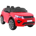 Land Rover Discovery Kids červená + dálkové ovládání + 5bodové pásy + nastavení sedadla + EVA + MP3 LED