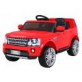 Dětské elektrické auto Land Rover Discovery červené + dálkové ovládání + kola EVA + pomalý start + MP3 rádio