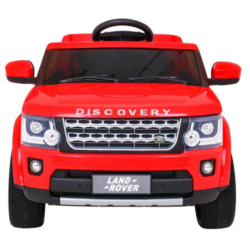 Dětské elektrické auto Land Rover Discovery červené + dálkové ovládání + kola EVA + pomalý start + MP3 rádio
