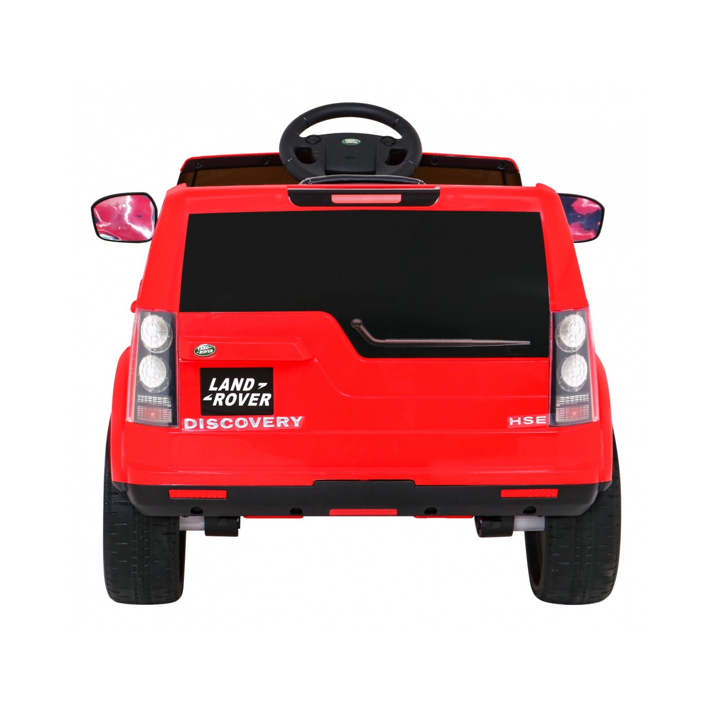 Dětské elektrické auto Land Rover Discovery červené + dálkové ovládání + kola EVA + pomalý start + MP3 rádio