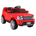 Dětské elektrické auto Land Rover Discovery červené + dálkové ovládání + kola EVA + pomalý start + MP3 rádio