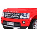 Dětské elektrické auto Land Rover Discovery červené + dálkové ovládání + kola EVA + pomalý start + MP3 rádio