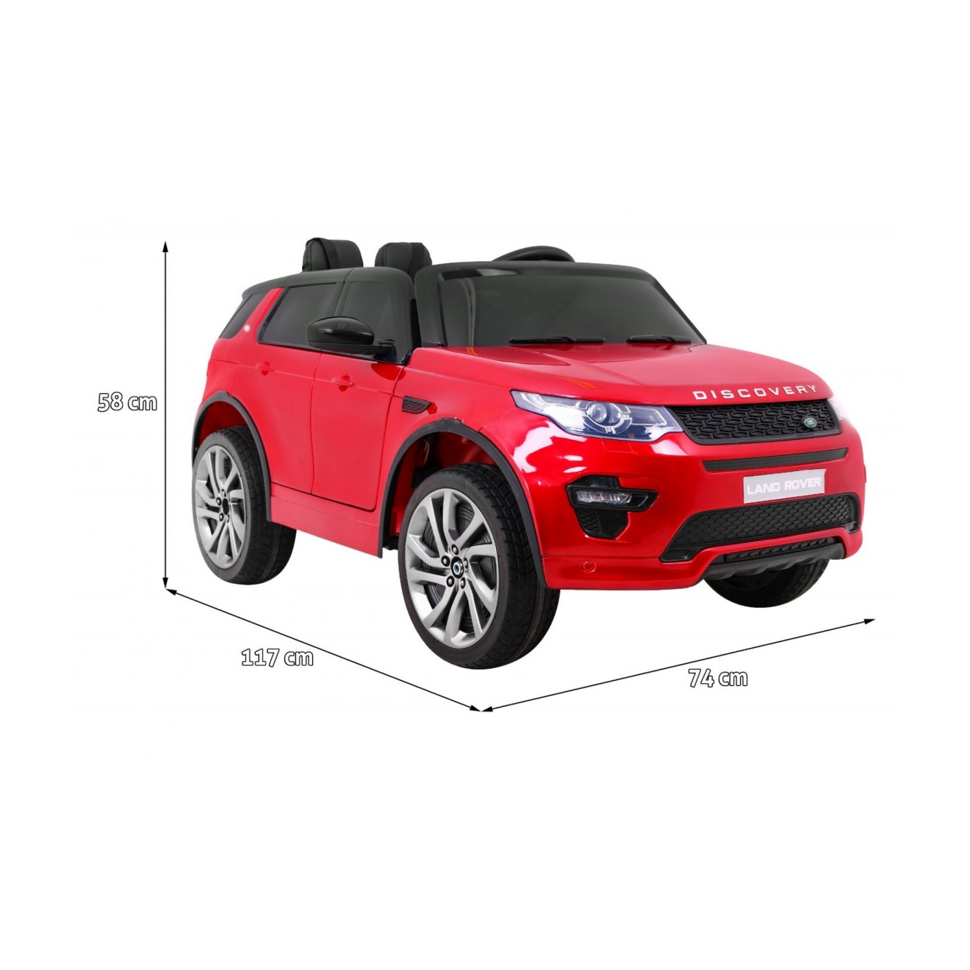 Land Rover Discovery vozidlo lakované červeně