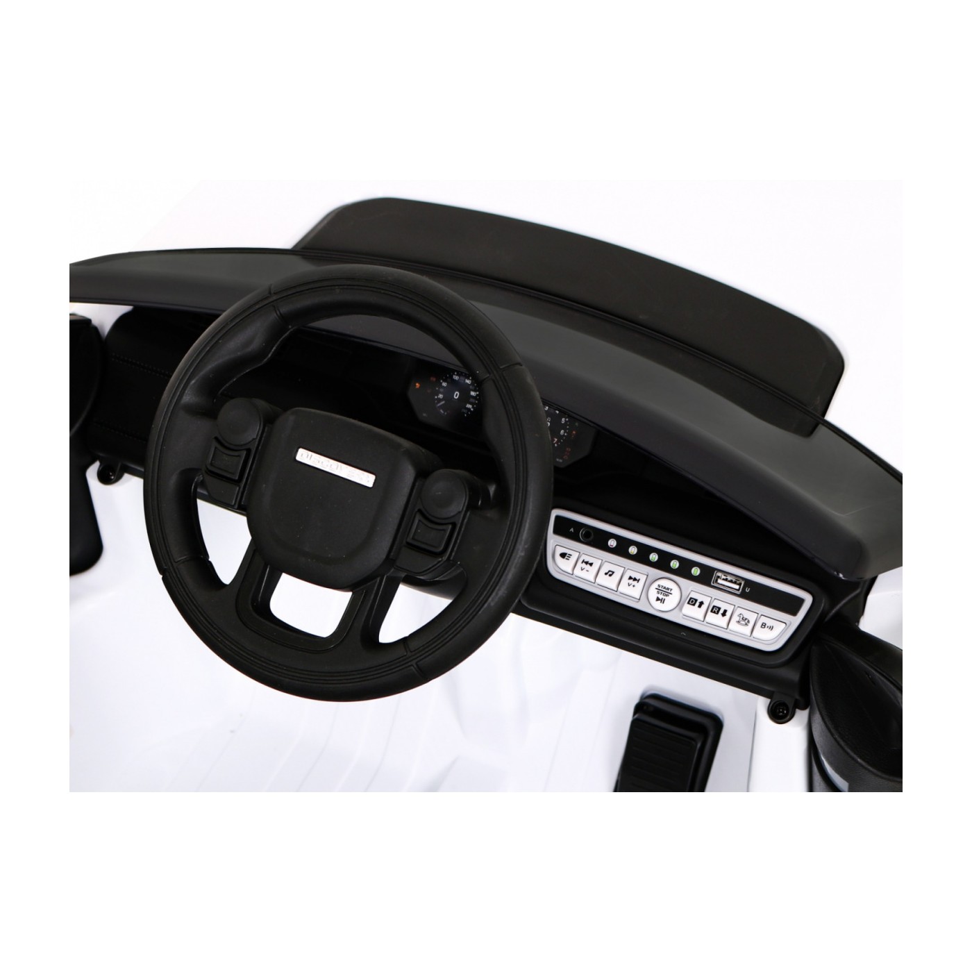 Dětské bílé dálkové ovládání Land Rover Discovery Sport Slow Start Cradle Function MP3 LED