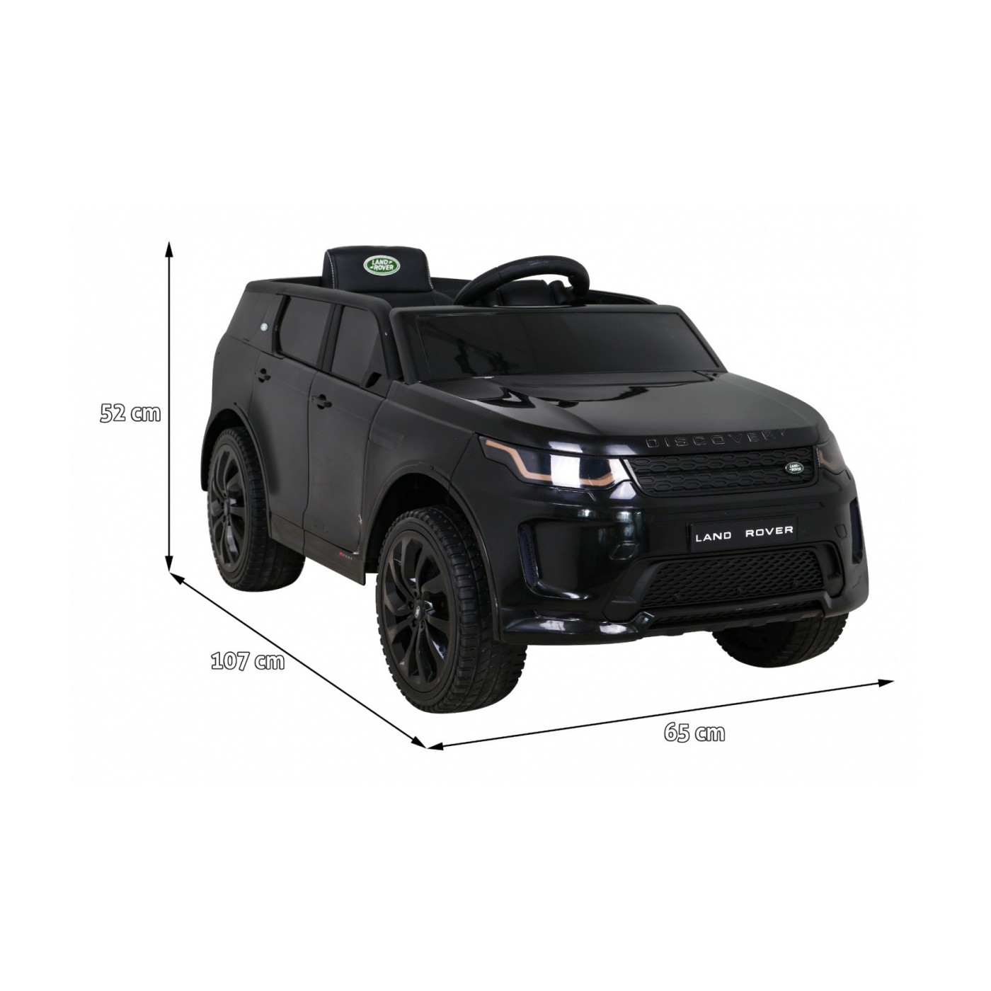 Dětské černé dálkové ovládání Land Rover Discovery Sport Slow Start Cradle Function MP3 LED