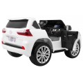 Dětské dvoumístné auto Lexus LX570 bílé + dálkové ovládání EVA kola rádio MP3 + LED