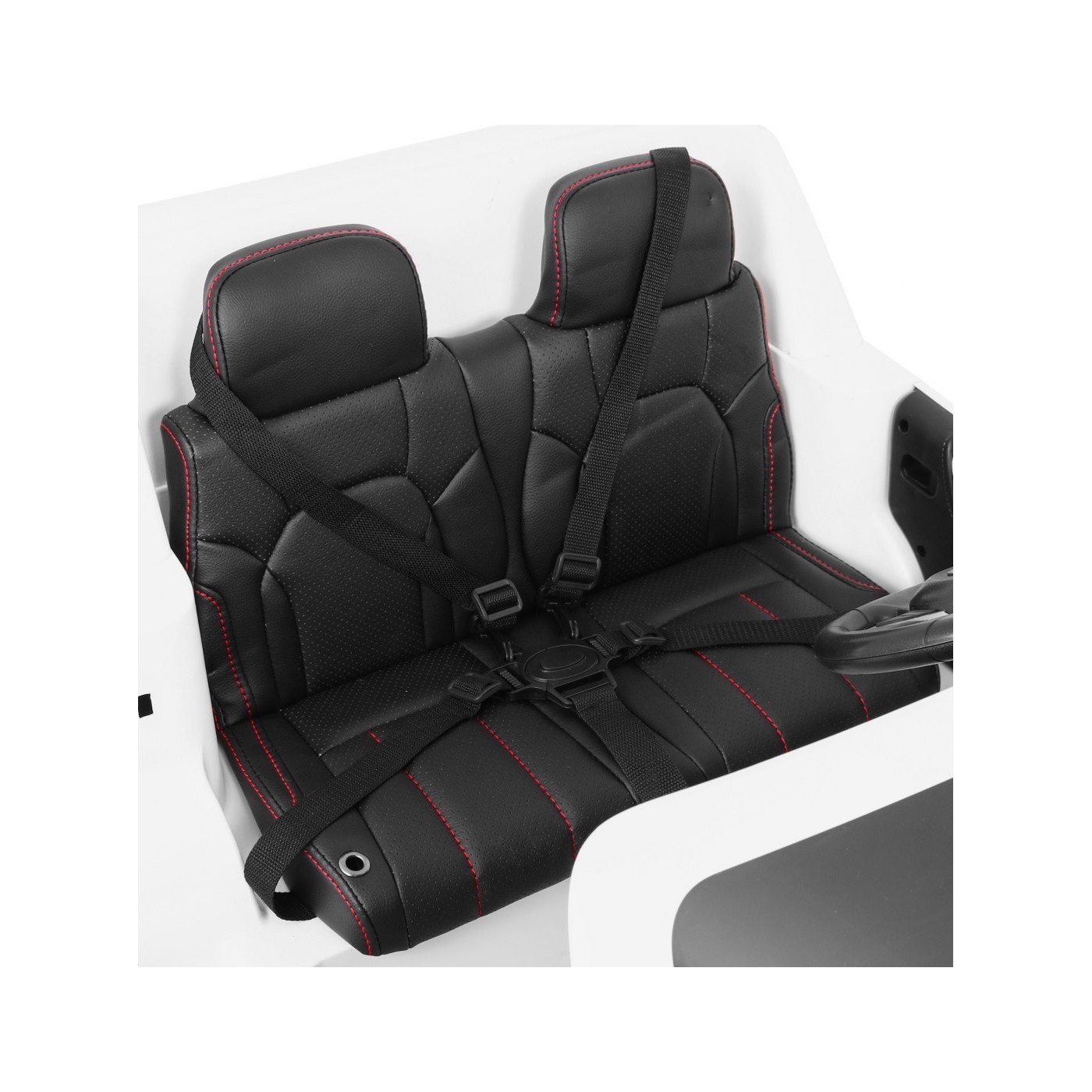 Dětské dvoumístné auto Lexus LX570 bílé + dálkové ovládání EVA kola rádio MP3 + LED