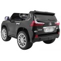 Lexus LX570 lakované 2 dětské auto černé + dálkové ovládání EVA kola rádio MP3 LED