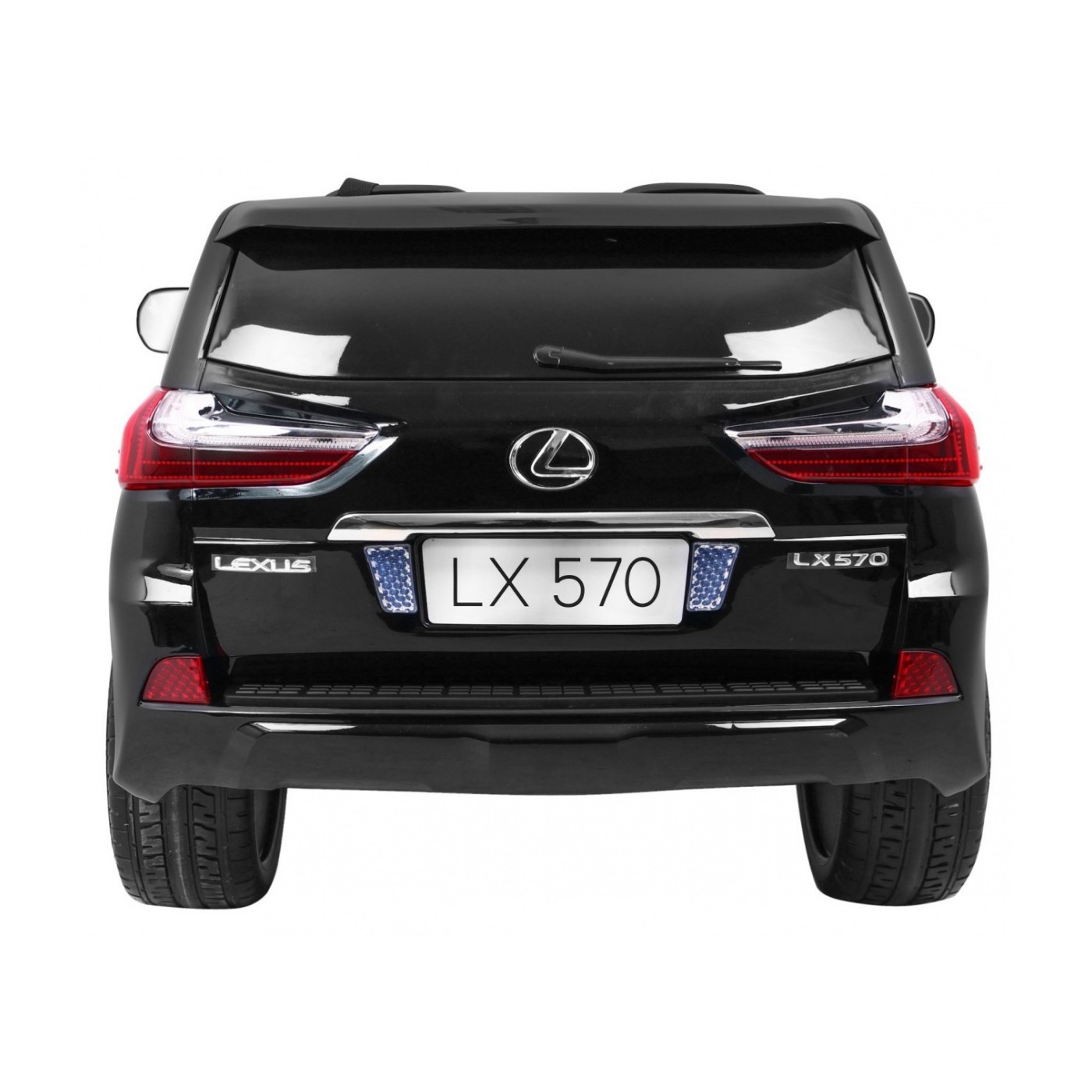 Lexus LX570 lakované 2 dětské auto černé + dálkové ovládání EVA kola rádio MP3 LED