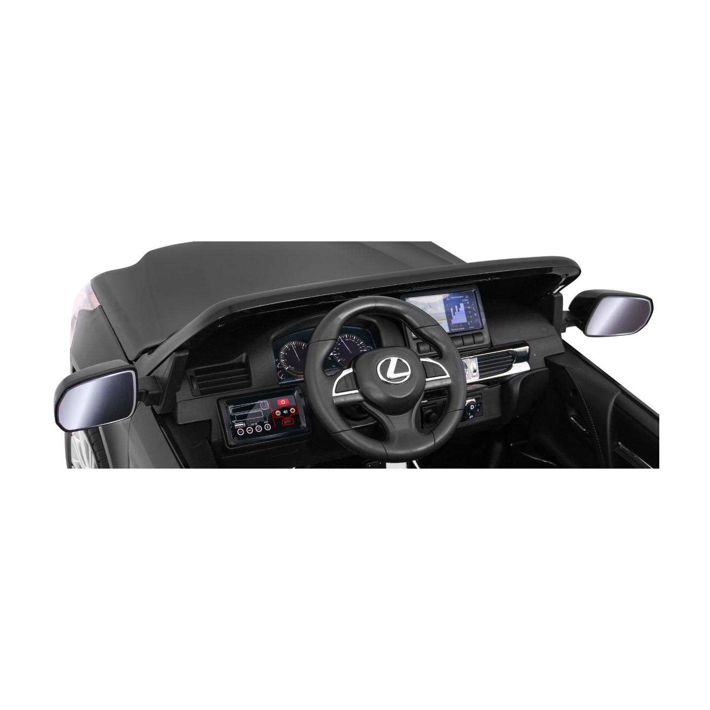 Lexus LX570 lakované 2 dětské auto černé + dálkové ovládání EVA kola rádio MP3 LED