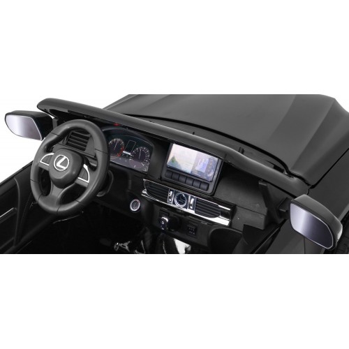 Lexus LX570 lakované 2 dětské auto černé + dálkové ovládání EVA kola rádio MP3 LED