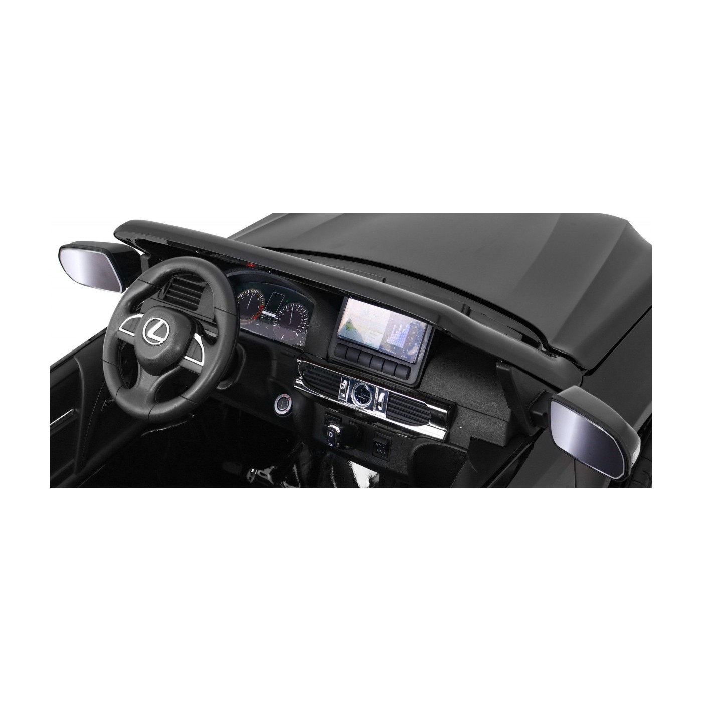 Lexus LX570 lakované 2 dětské auto černé + dálkové ovládání EVA kola rádio MP3 LED
