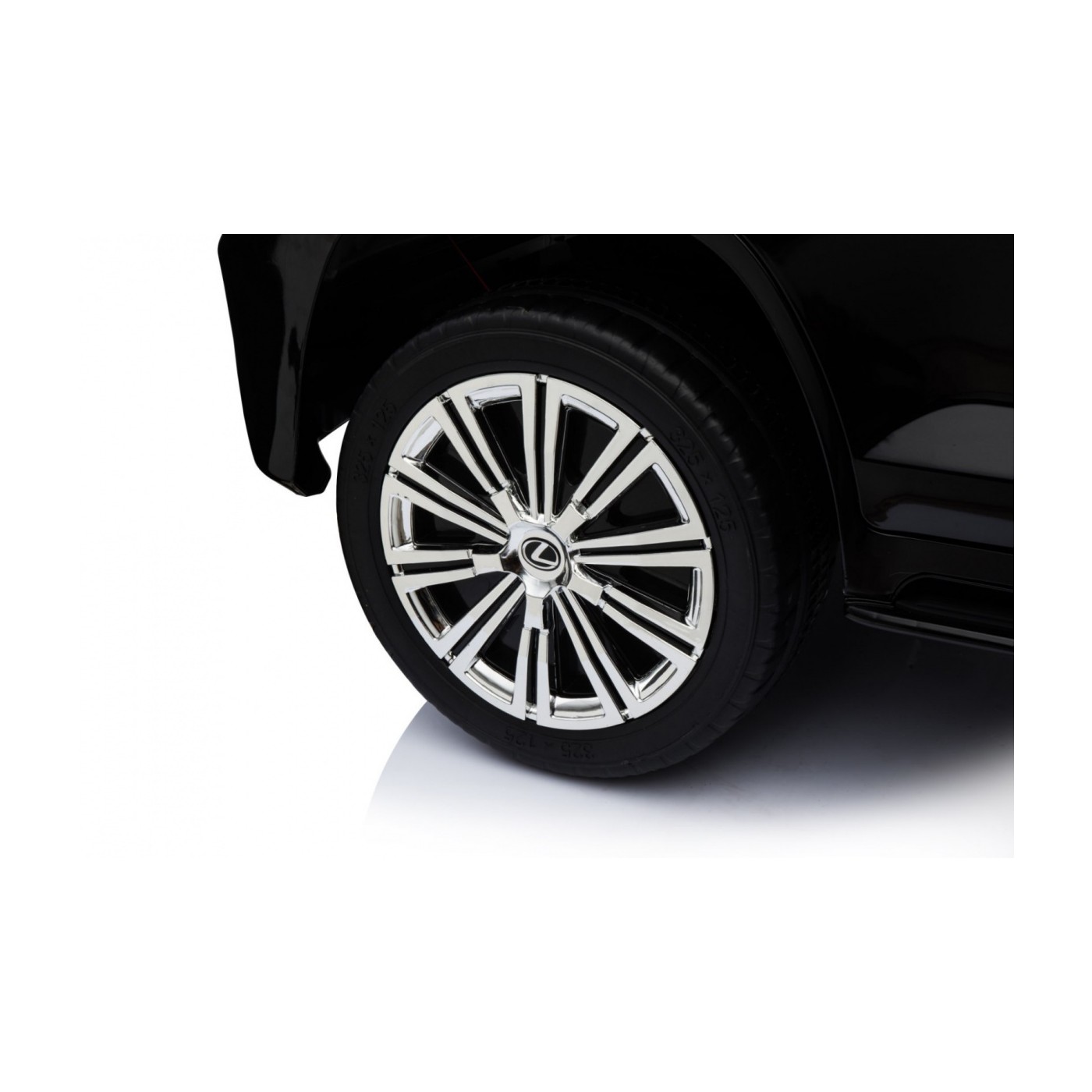Lexus LX570 lakované 2 dětské auto černé + dálkové ovládání EVA kola rádio MP3 LED