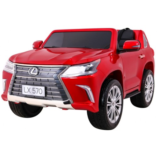 Lexus LX570 Lakované 2 Dětské Auto Červené Dálkové EVA Kola Rádio MP3 LED