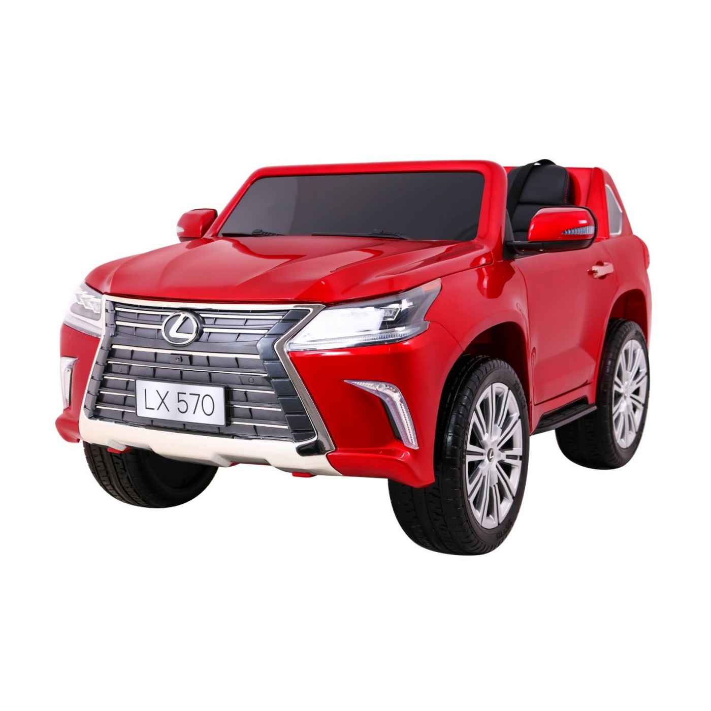 Lexus LX570 Lakované 2 Dětské Auto Červené Dálkové EVA Kola Rádio MP3 LED