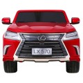 Lexus LX570 Lakované 2 Dětské Auto Červené Dálkové EVA Kola Rádio MP3 LED