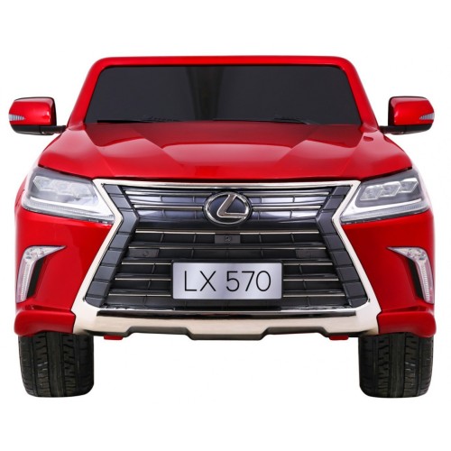 Lexus LX570 Lakované 2 Dětské Auto Červené Dálkové EVA Kola Rádio MP3 LED