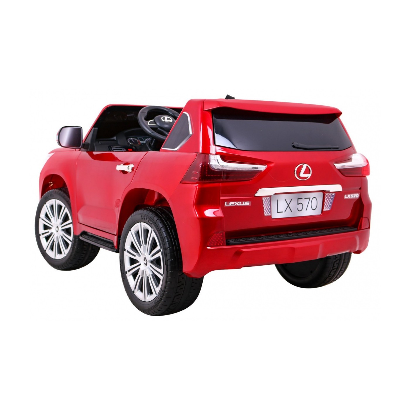 Lexus LX570 Lakované 2 Dětské Auto Červené Dálkové EVA Kola Rádio MP3 LED
