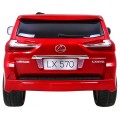 Lexus LX570 Lakované 2 Dětské Auto Červené Dálkové EVA Kola Rádio MP3 LED
