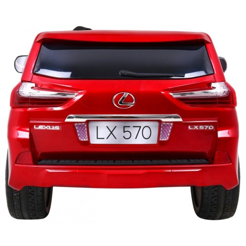 Lexus LX570 Lakované 2 Dětské Auto Červené Dálkové EVA Kola Rádio MP3 LED