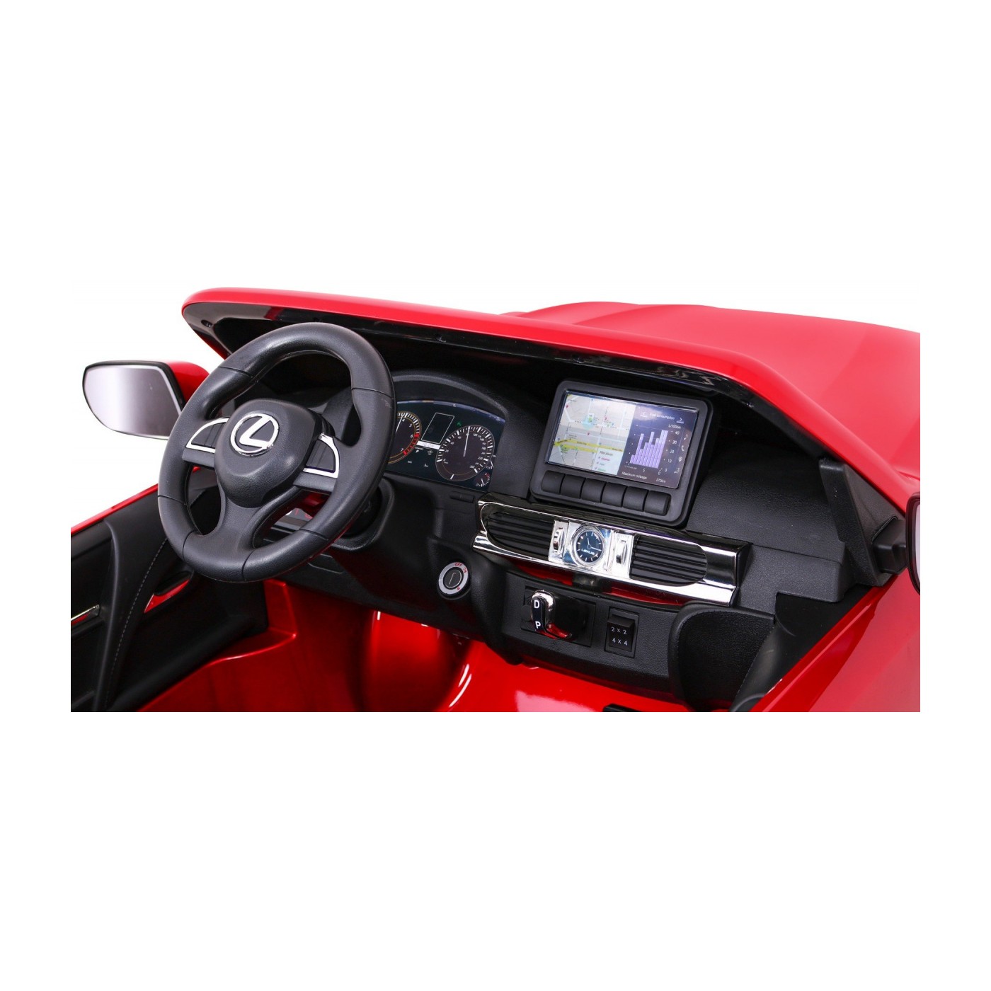 Lexus LX570 Lakované 2 Dětské Auto Červené Dálkové EVA Kola Rádio MP3 LED